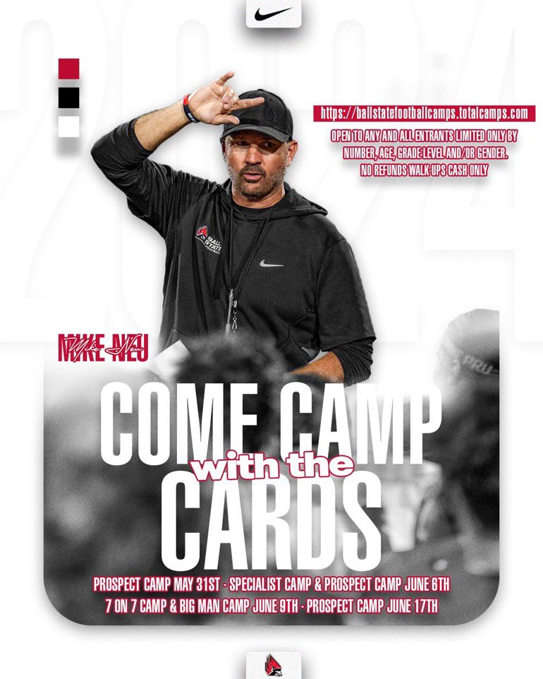 Shout out to @CoachJConnolly and the whole @BallStateFB coaching staff for the personal camp invite! I can't wait to display my talents!! @Coachpeebs @CathedralFBall @CoachFreytag @CoachJMDaniels