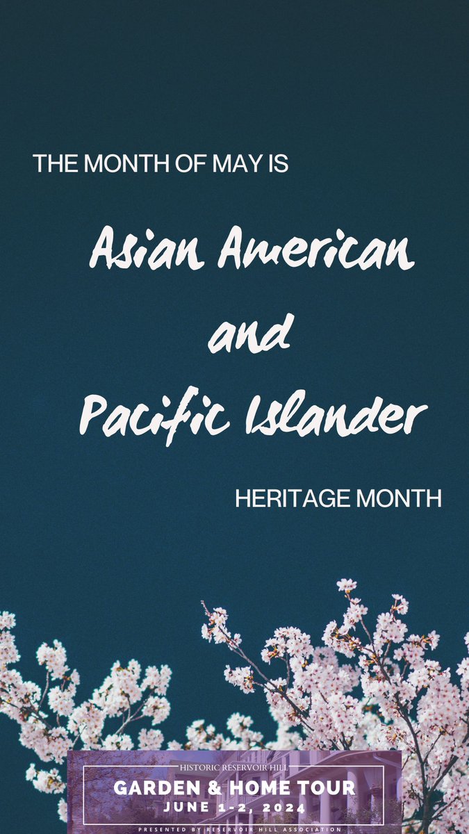 🎉 Reservoir Hill celebrates Asian American and Pacific Islander Heritage Month throughout May! Let's honor and celebrate the rich cultures, traditions, and contributions of Asian Americans and Pacific Islanders in our community. #AAPIHeritageMonth #ReservoirHillAssociation  🌟