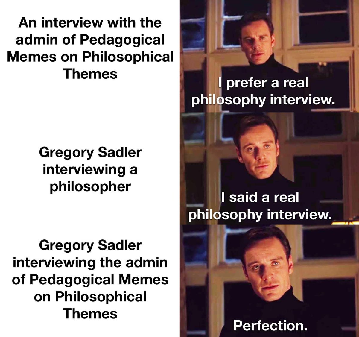 New meme out from Pedagogical Memes on Philosophical Themes! Also the administrator just had an emergency appendectomy yesterday. If you'd like to read more, send a nice message to him, or even support his work, here's the post facebook.com/pedagogicalmem…