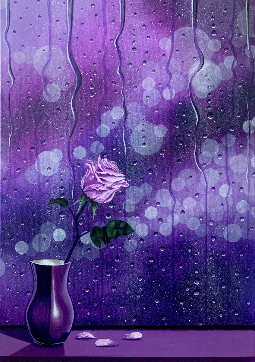 GrahamBArtist's tweet photo. Purple Rain, acrylic on canvas. This was inspired by the song and to celebrate 40 years since Purple Rain was released. Time lapse reel and YouTube video will follow in a couple of weeks. 💜💜💜💜💜 #purplerain40 #acrylic #painting #art https://t.co/MY6ZoCrKP0