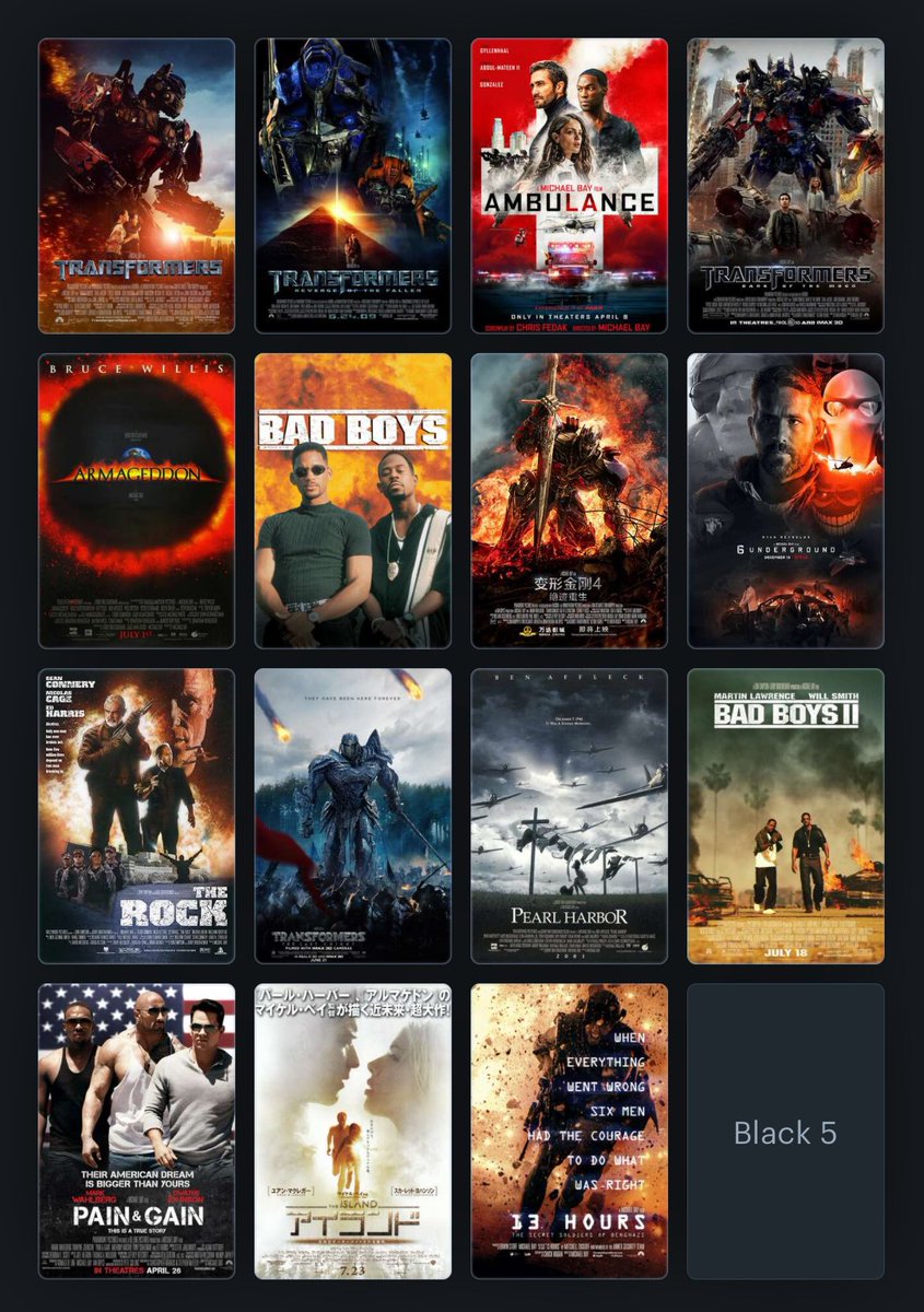 could be the greatest filmography oat