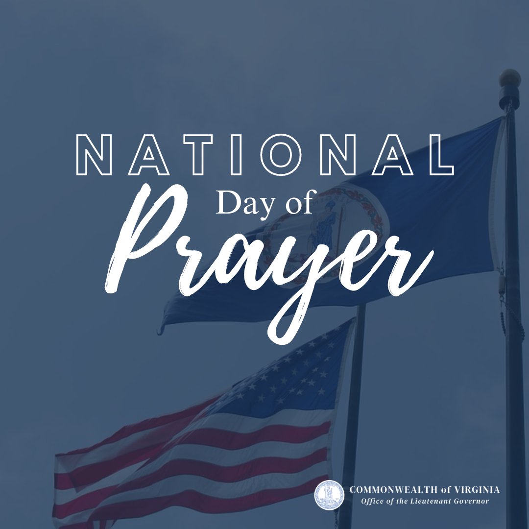 Today on National Day of Prayer, I join with folks across the Commonwealth in praying for Virginia and our Nation.