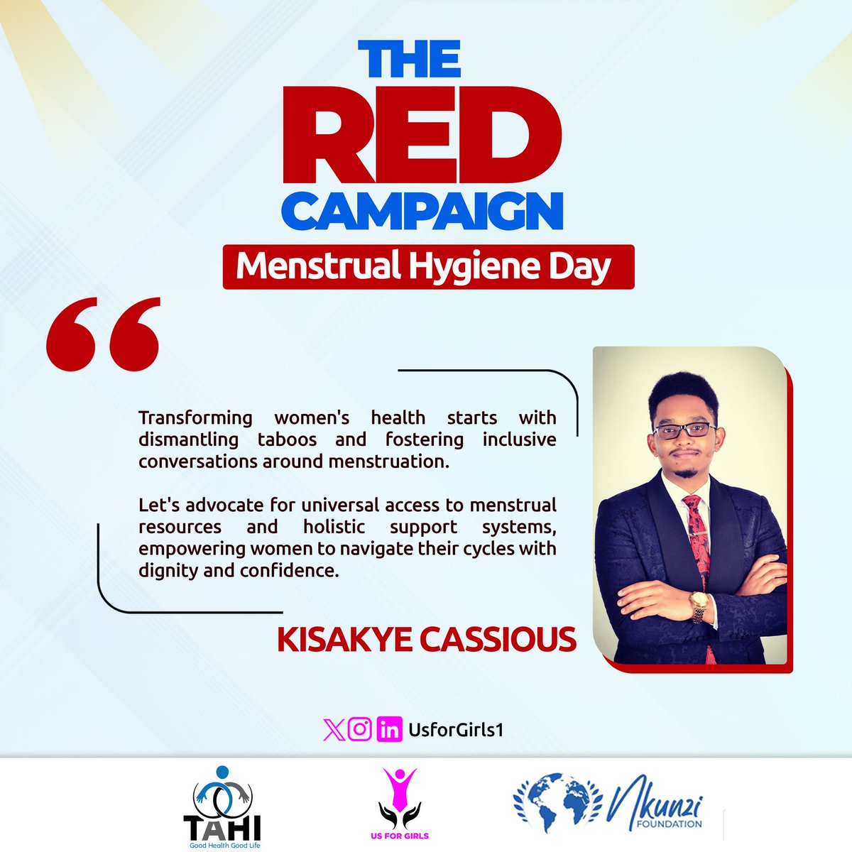 #RedCampaign

@CassiousDK urges us to have inclusive conversations around menstruation if we are to dismantle taboos and end the stigma.

#EndPeriodStigma