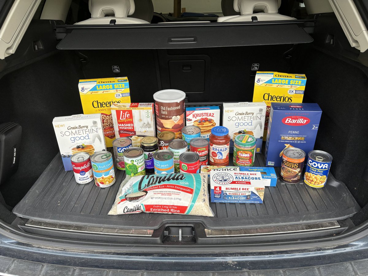 Thanks to the generosity of those who attended our meeting Monday, these pantry staples were delivered to @OSDRI_Vets. Join us 5/20 for another opportunity to donate.