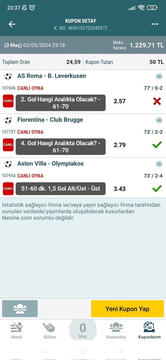 Leverkusen 72'de attı... Gel de çıldırma... 😎 #iddaa