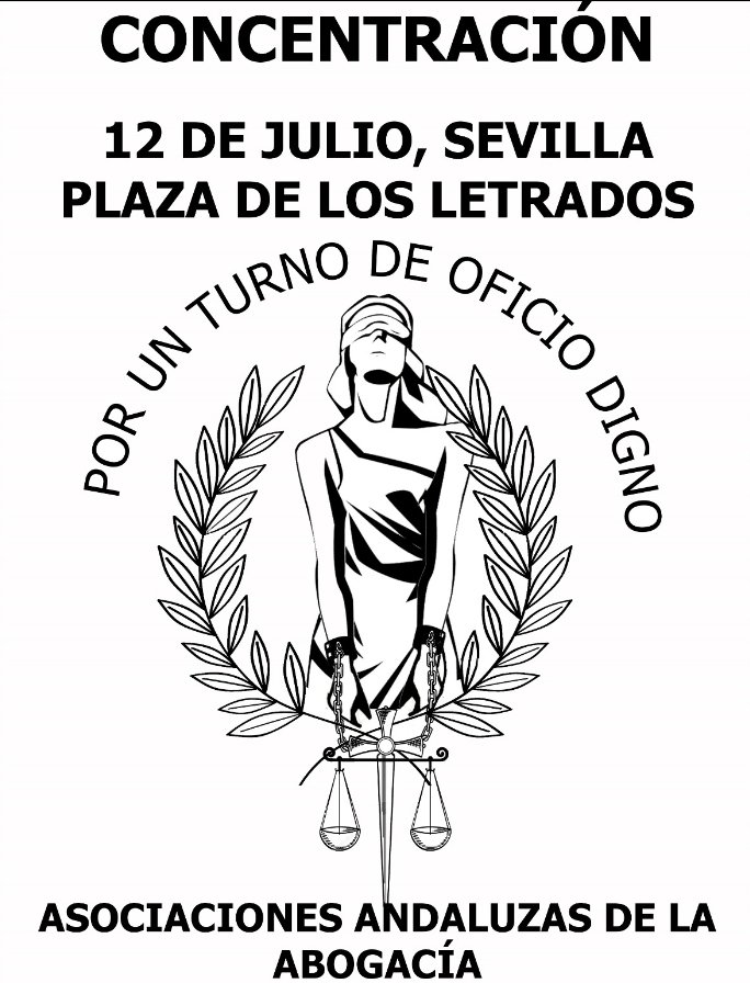 12 de Julio en Sevilla. Plaza de los Letrados. Por un Turno de Oficio digno. Nos van a oír <a href="/AJAI64281603/">@AJAI</a> <a href="/FOROGRANADA/">Foro de Abogados Independientes de Granada</a> <a href="/ajustosevilla/">@AjustoSevilla</a> <a href="/Ajatojaen/">AJATO Asociación Abogados del Turno Oficio - Jaén</a> <a href="/DEFENDA5/">DEFENDA</a>
