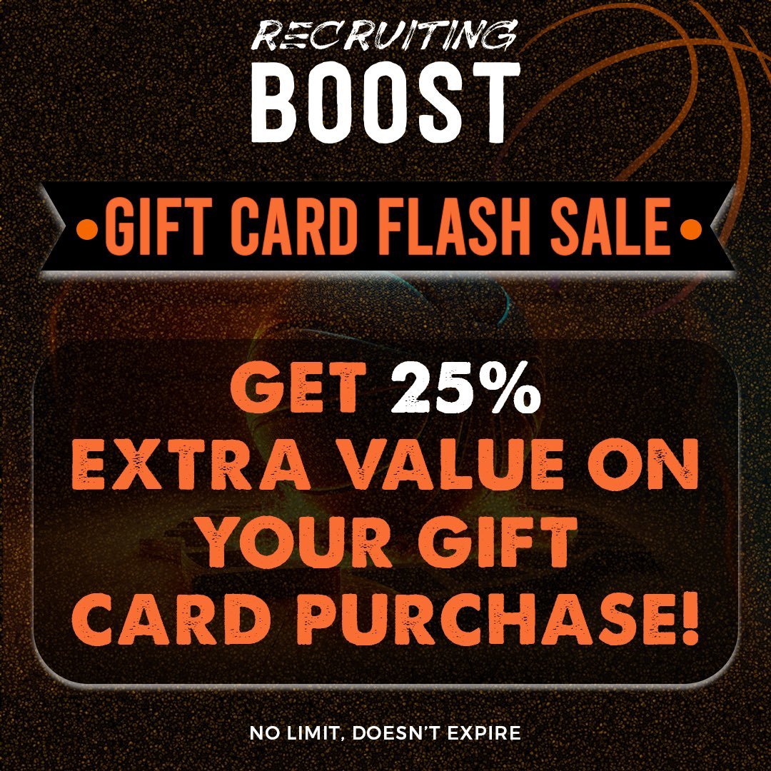 Recruiting Boost Gift Card Flash Sale! Services: 1. College Placement Service 2. International Camps 3. Transcript Evaluation 4. High School Placement Service ‘24s & Transfers, use it now. ‘25/26s, secure yours for later! DM to purchase! recruitingboostexposure.com