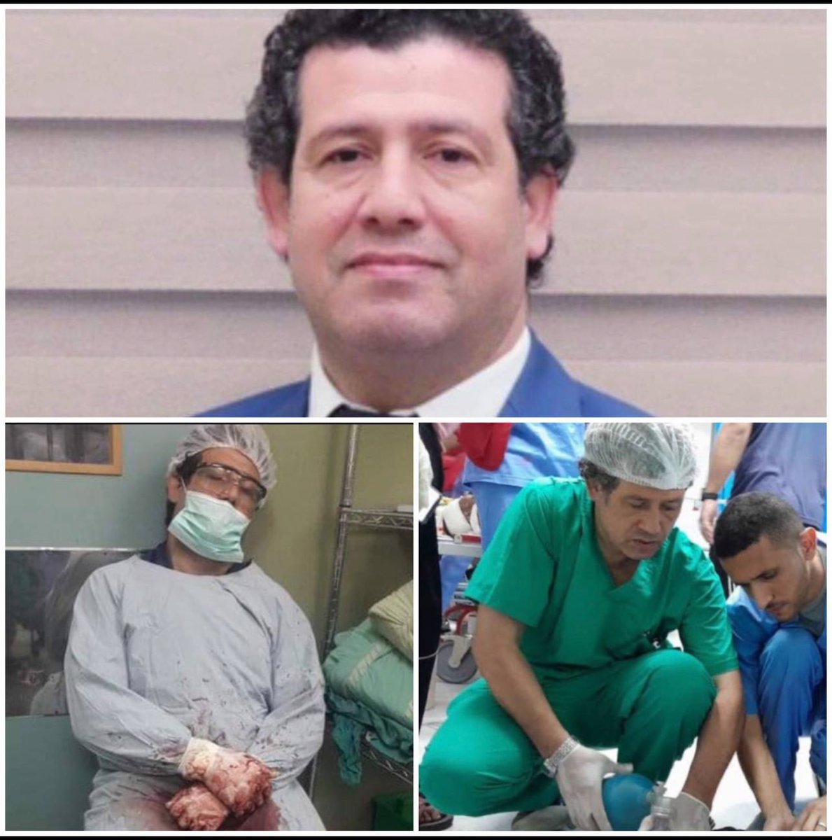 Israel tortura até a morte o doutor palestino Adnan al-Bursh, chefe do departamento da Ortopedia do hospital al-Shifa. As IDF o raptaram enquanto ele salvava vidas no hospital al-Awda em dezembro e foi torturado incessantemente por 120 dias.  Assassinos! #IsraeliWarCrimes