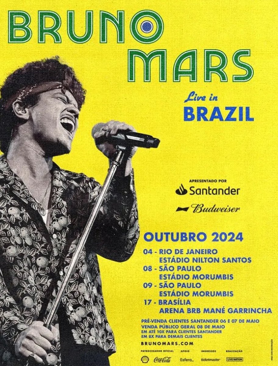 BrunoPandaM's tweet photo. ブラジルで4公演🎉
Bの誕生日の公演もあり🎂

🕺🏟🎤🎶

【2024】
5/3 🇺🇸
6/7,8,12,14,15 🇺🇸⑤
8/15,16,20,23,24,27,28,31 🇺🇸⑧
9/1 🇺🇸①
10/4,8,9,17 🇧🇷④

公式ツアースケジュール:
https://t.co/H4J2WGFpRX https://t.co/cVJ5qul3RO