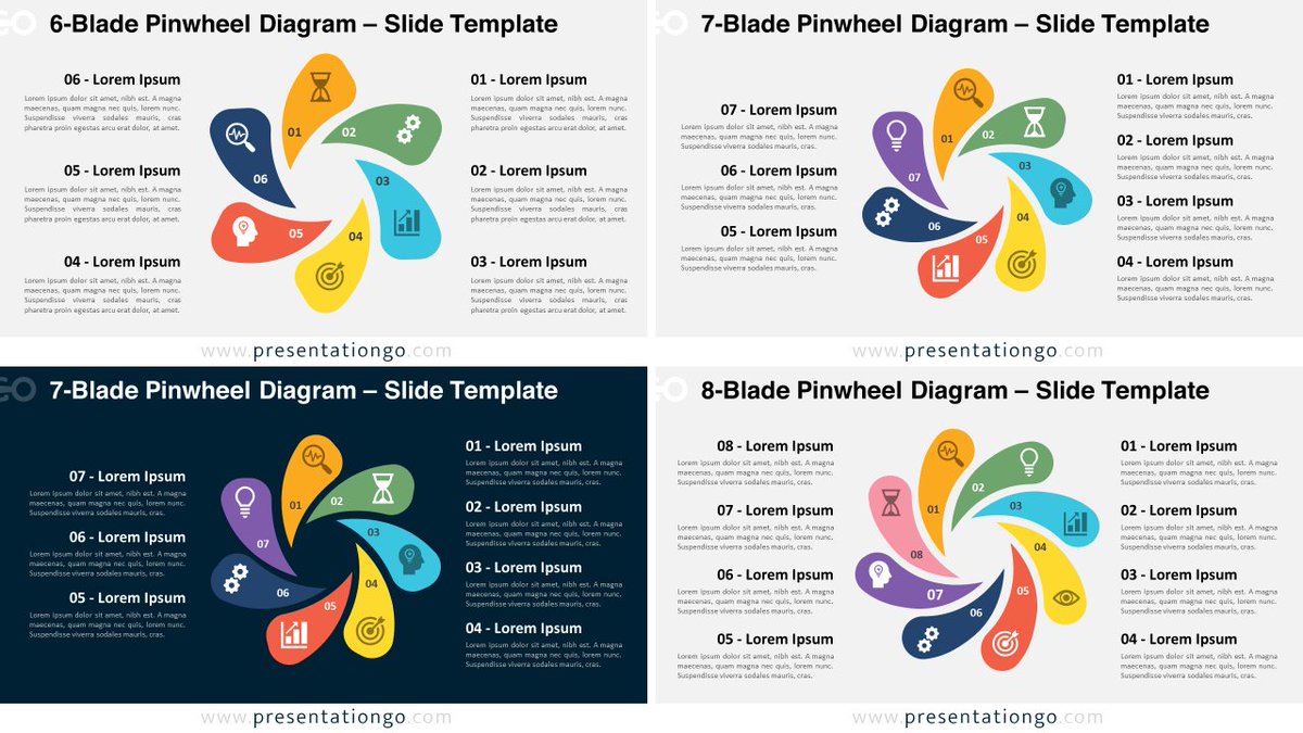 🆕 Expand your presentations with our latest Pinwheel Diagrams! Now featuring 6️⃣, 7️⃣, and 8️⃣ blades for even more detailed cycles. Perfect for PowerPoint & Google Slides.

#PresentationTemplates #PowerPoint #GoogleSlides #Infographics