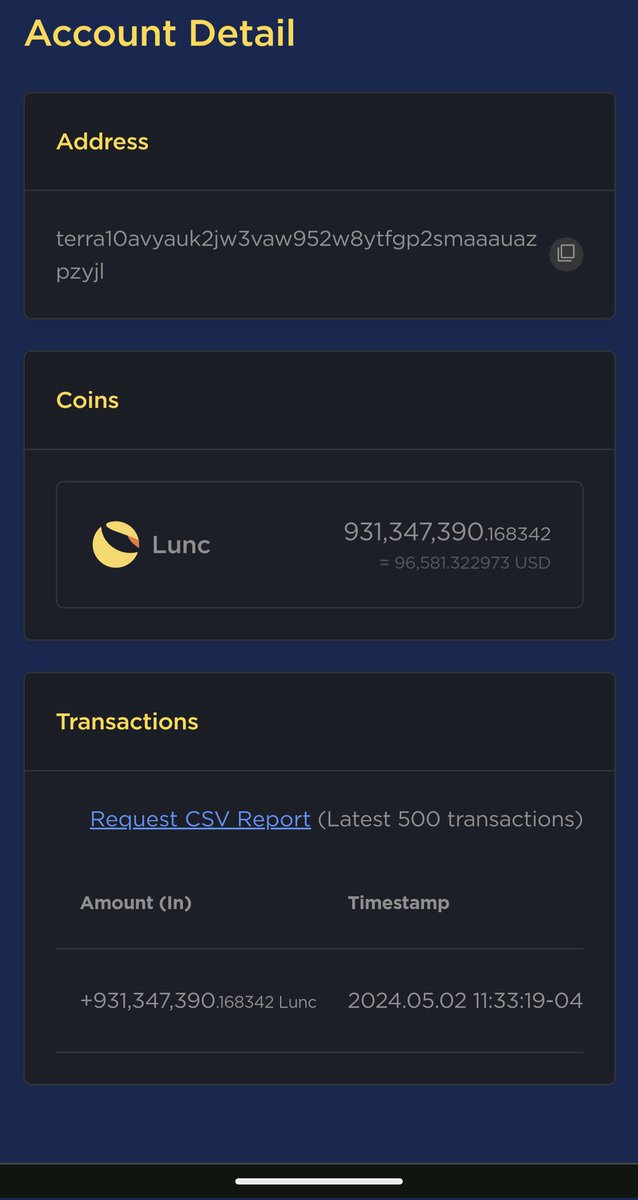 One wallet was emptied and moved to a complete new wallet.  4M tax is shown in the next tweet.  Probably nothing. Many new wallets created all day every day. 
#lunc
#ustcfirst