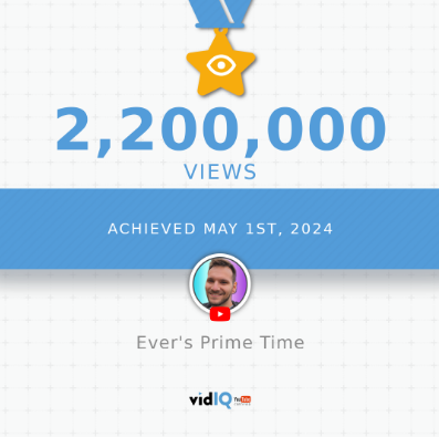 It's easy to not take a step back and look at the bigger picture. Especially when videos don't perform the way you'd like. 

Am big thankful for 2.2m views on YouTube 👏