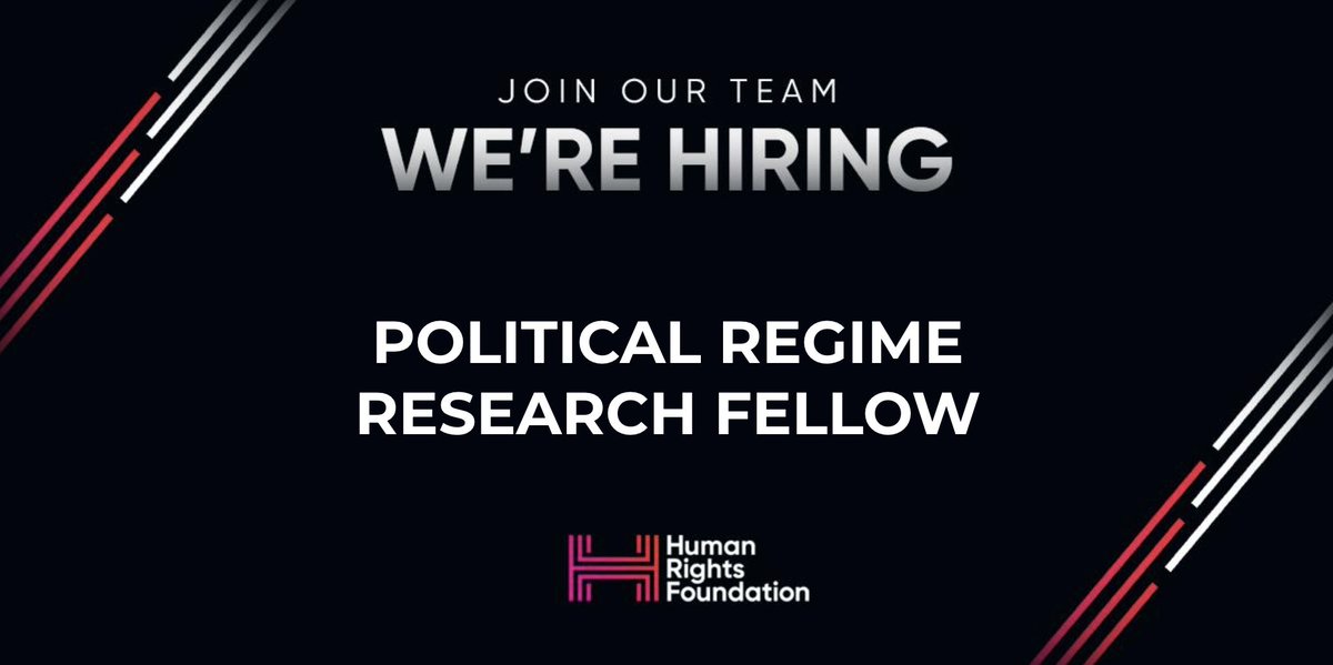 Are you passionate about promoting and defending human rights? HRF is seeking a political regime research fellow for the Sub-Saharan Africa region to contribute to a long-term research project that monitors political freedom worldwide. Apply here: bit.ly/3UFjgFE