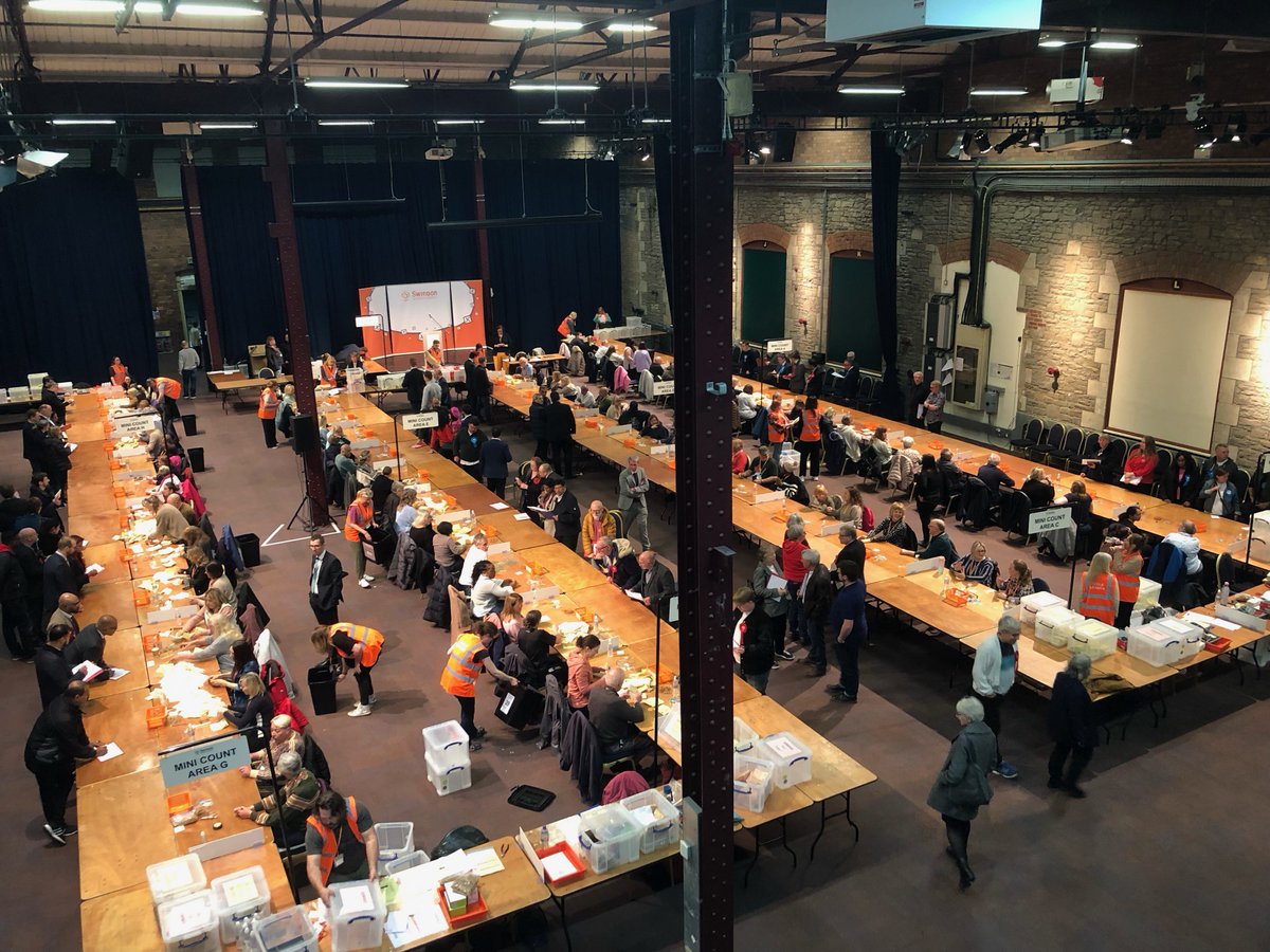 The verification of postal votes is well underway at STEAM Museum ahead of tomorrow's #LocalElections count. #SwindonVotes