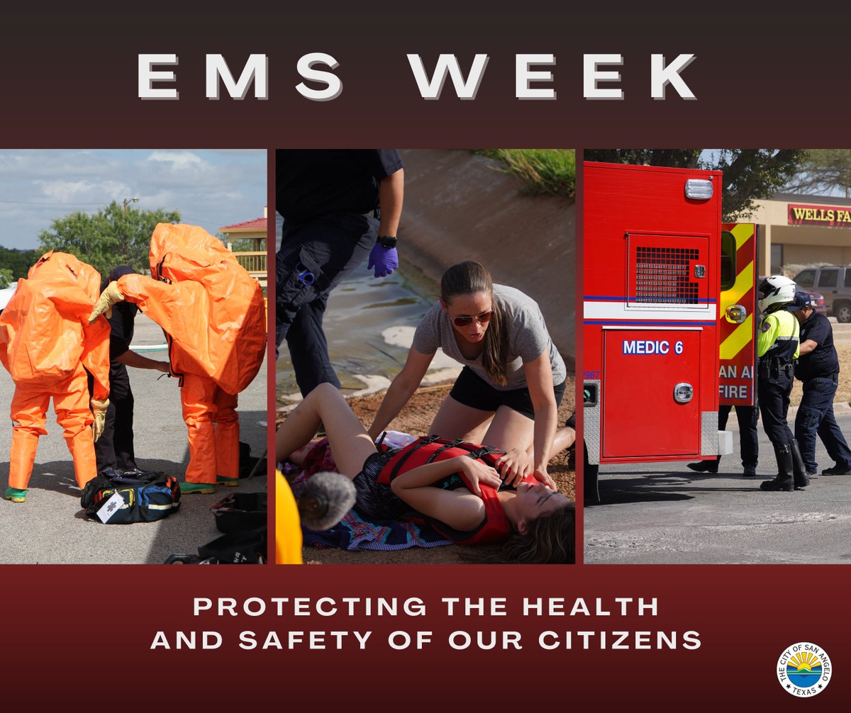 It's EMS Week! This week we are recognizing all emergency medical service providers, including those who came before us and those who will lead us into the future. These men and women help keep our citizens healthy and safe, and for that we honor them. #EMSWeek