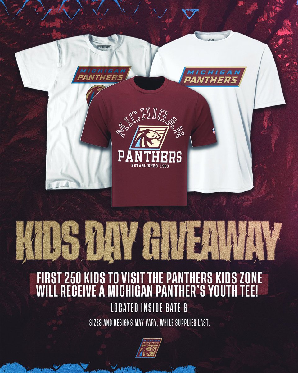 Don't miss our special Kids Day t-shirt giveaway ‼️ The first 250 kids to visit the Panthers Kids Zone by Gate G will receive a Panthers tee 🤩🙌 See you Sunday 🐾 #LetsHunt