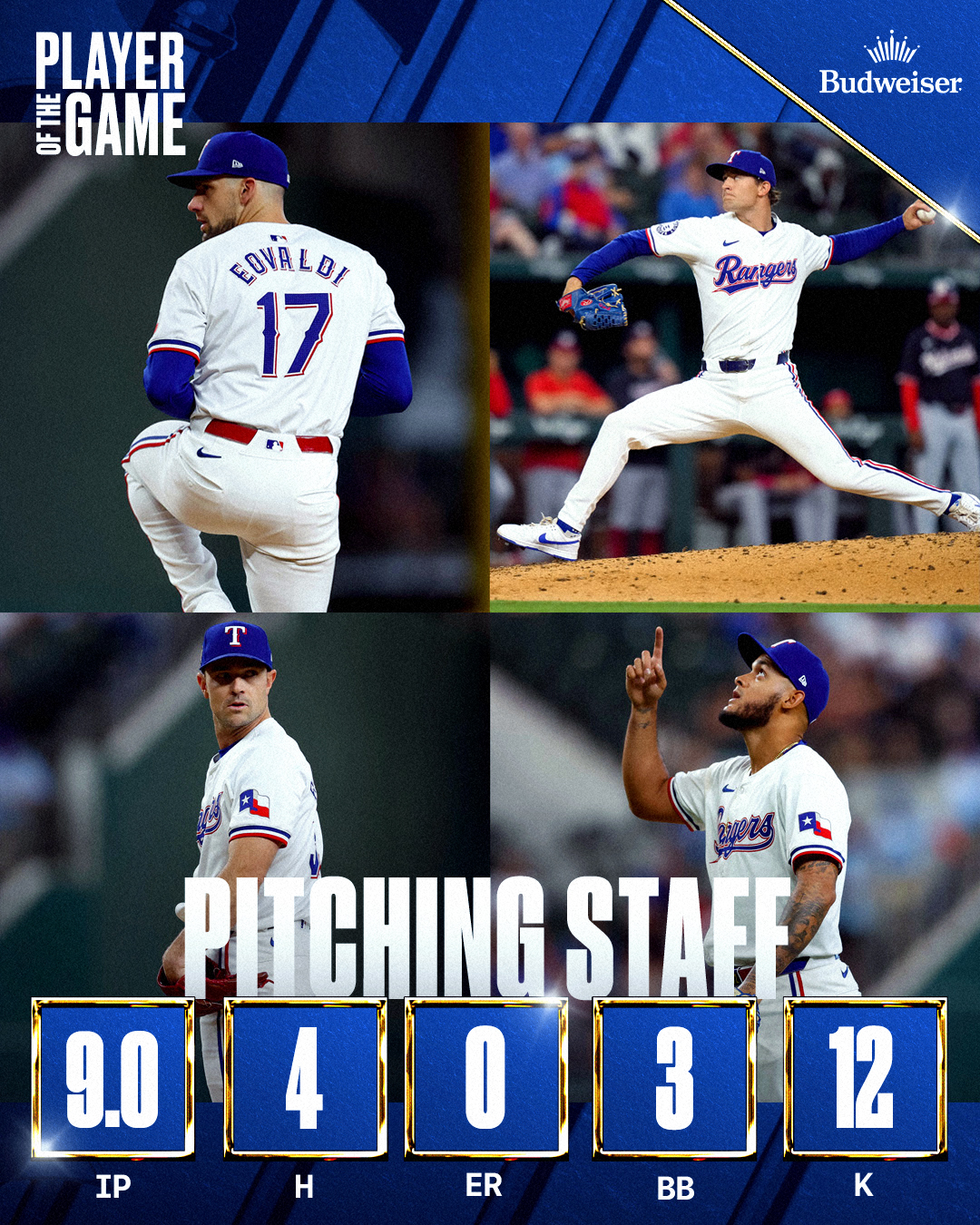 Texas Rangers on X: &ldquo;Team shutout. #StraightUpTX https://t.co 