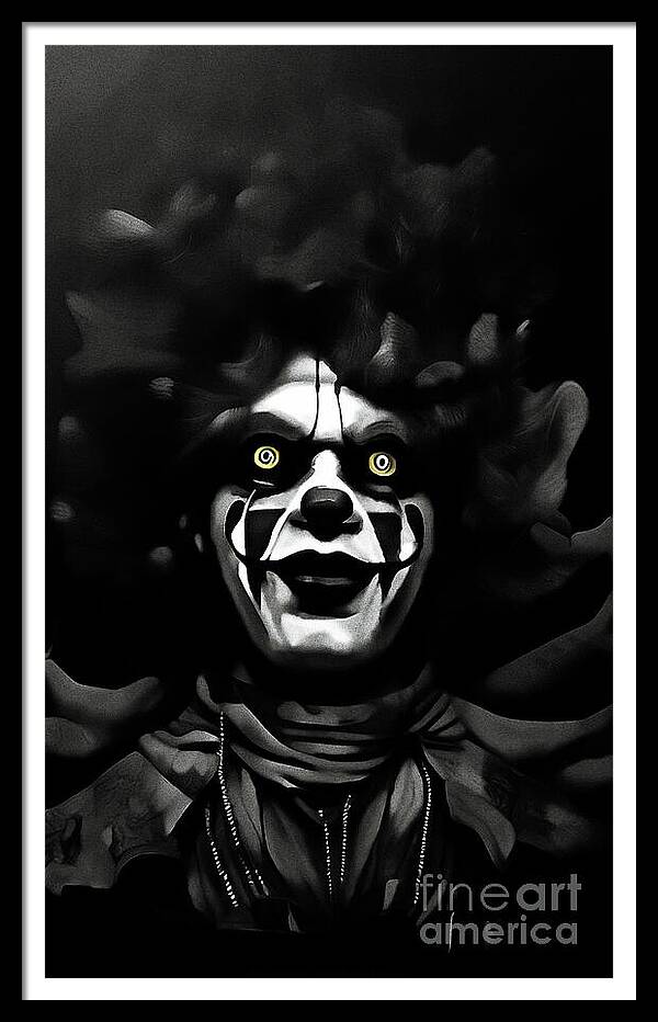 Mesmerizer Joker Framed Print
A psycho clown, with a wide-open expression and rolling yellow eyes...
#arteVarie #Artbeat #buyart #fineart #wallartforsale #devil #clown #Joker 🤡
t1p.de/a3a4y