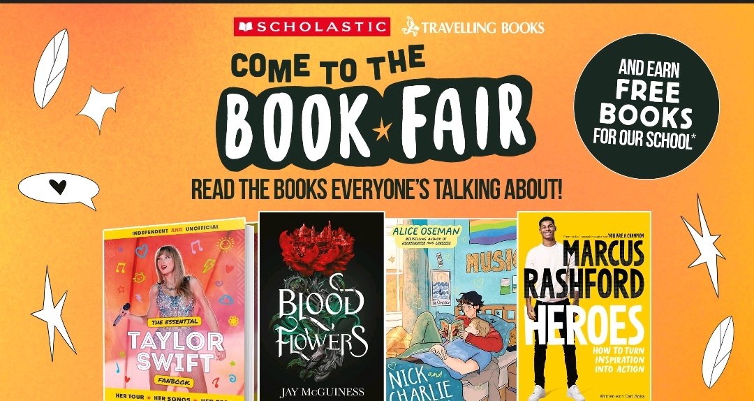 Introducing DAA's exciting Book Fair 14-19 May. Books can be bought for cash or paid direct to Scholastic online. Open at Break and Lunch that week in the Library. Excitingly, we have a library competition running now to win a £5 voucher! Please come and get involved