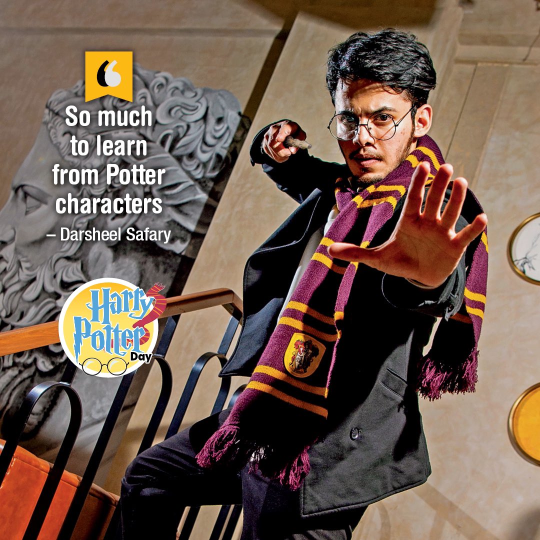 ‘I would love to play #HarryPotter and have #AamirKhan as #Dumbledore’ On #InternationalHarryPotterDay, we catch up with #Potterhead @safary_darsheel as he talks about his love for the magical world Read: shorturl.at/huFIJ #DarsheelSafary #AamirKhan #Bollywood