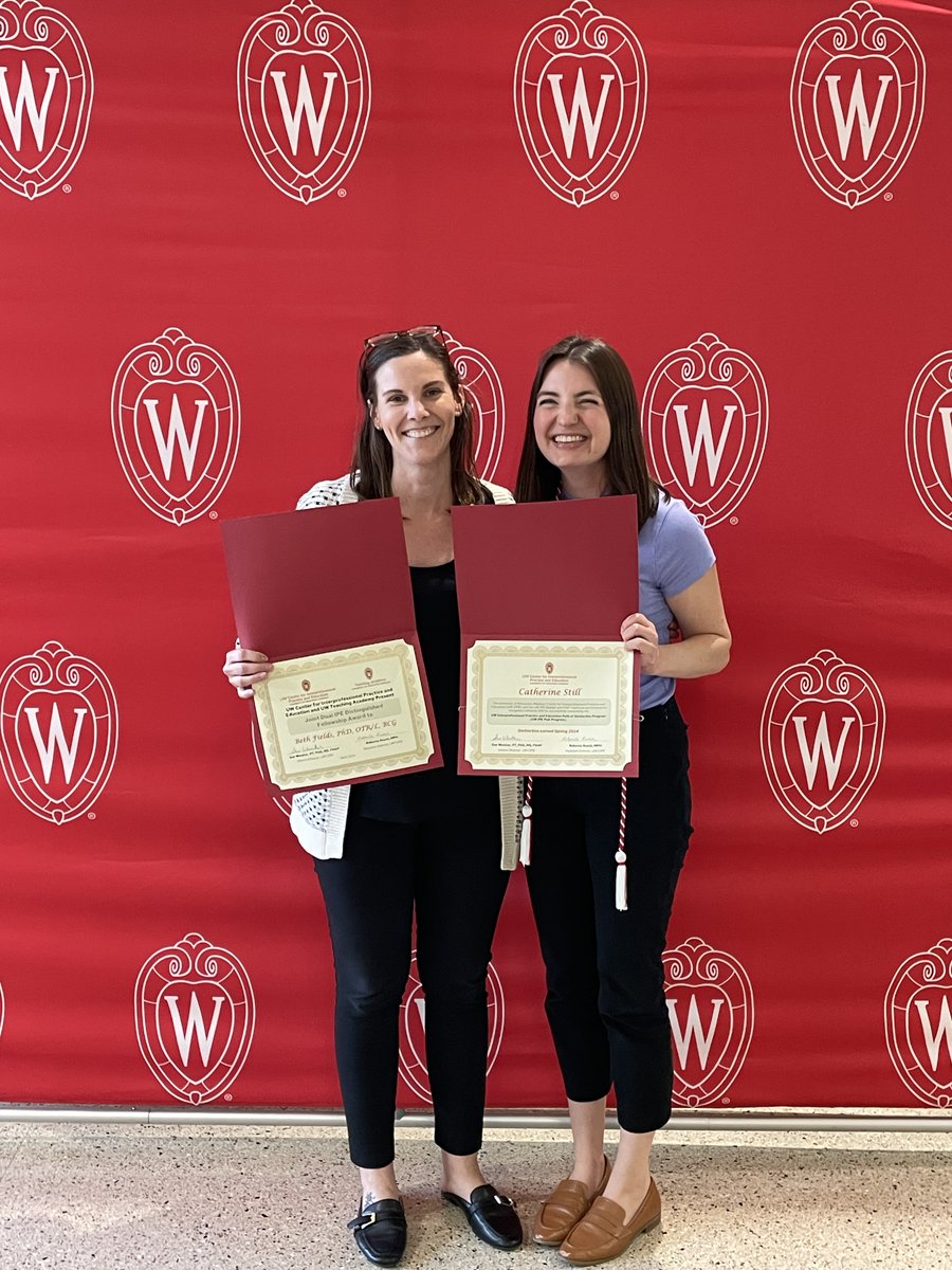 @Fields_Lab (@fields_lab) on Twitter photo It's a week of achievements for our lab!!
Huge congratulations to OTD student Catherine Still and our PI, Dr. <a href="/befields10/">Beth Fields</a>, for receiving prestigious awards from the <a href="/UWMadison/">UW–Madison</a>'s Center for Interprofessional Practice and Education!! <a href="/cipe_uw/">UW CIPE</a> It's a week of achievements for our lab!!
Huge congratulations to OTD student Catherine Still and our PI, Dr. <a href="/befields10/">Beth Fields</a>, for receiving prestigious awards from the <a href="/UWMadison/">UW–Madison</a>'s Center for Interprofessional Practice and Education!! <a href="/cipe_uw/">UW CIPE</a>