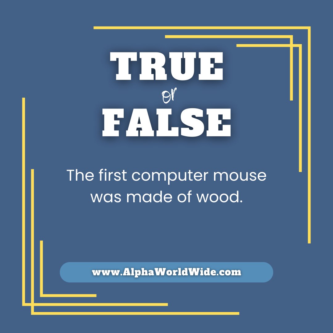 Mouse Materials 

The first computer mouse is made of wood, is it true?

#MouseMakeup #AlphaWorldWide #AlphaWW