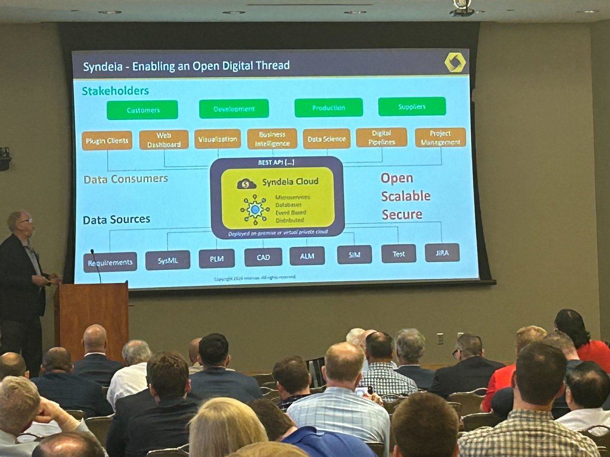 intercax's tweet image. ✨ Exciting times at the Digital Engineering and MBSE Symposium at Huntsville this week! Sponsoring this event and connecting with the vibrant #systemengineering community has been a pleasure.
🚀 The Highlight? Our presentation on “Securing the Digital Thread.”
@syndeia