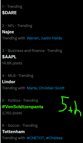 #VonSchitzenpants 
Lets get this higher.