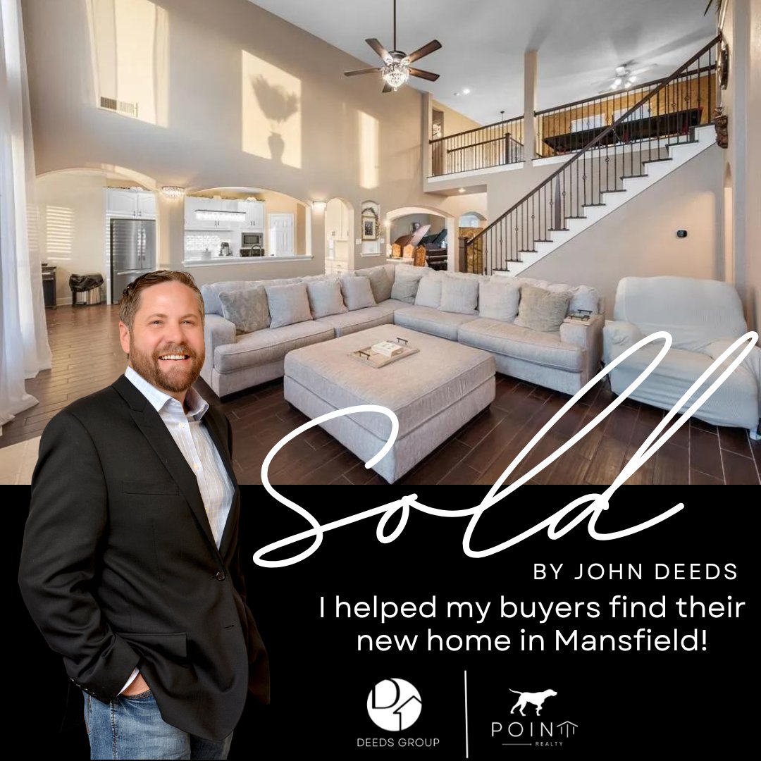 Shoutout to John Deeds for helping his clients find their new home in Mansfield. We lovely helping those relocating to the metroplex find their forever home!
#justsold #closingday #thedeedsgroup #pointrealty #anotherhomesold #mansfieldhomes