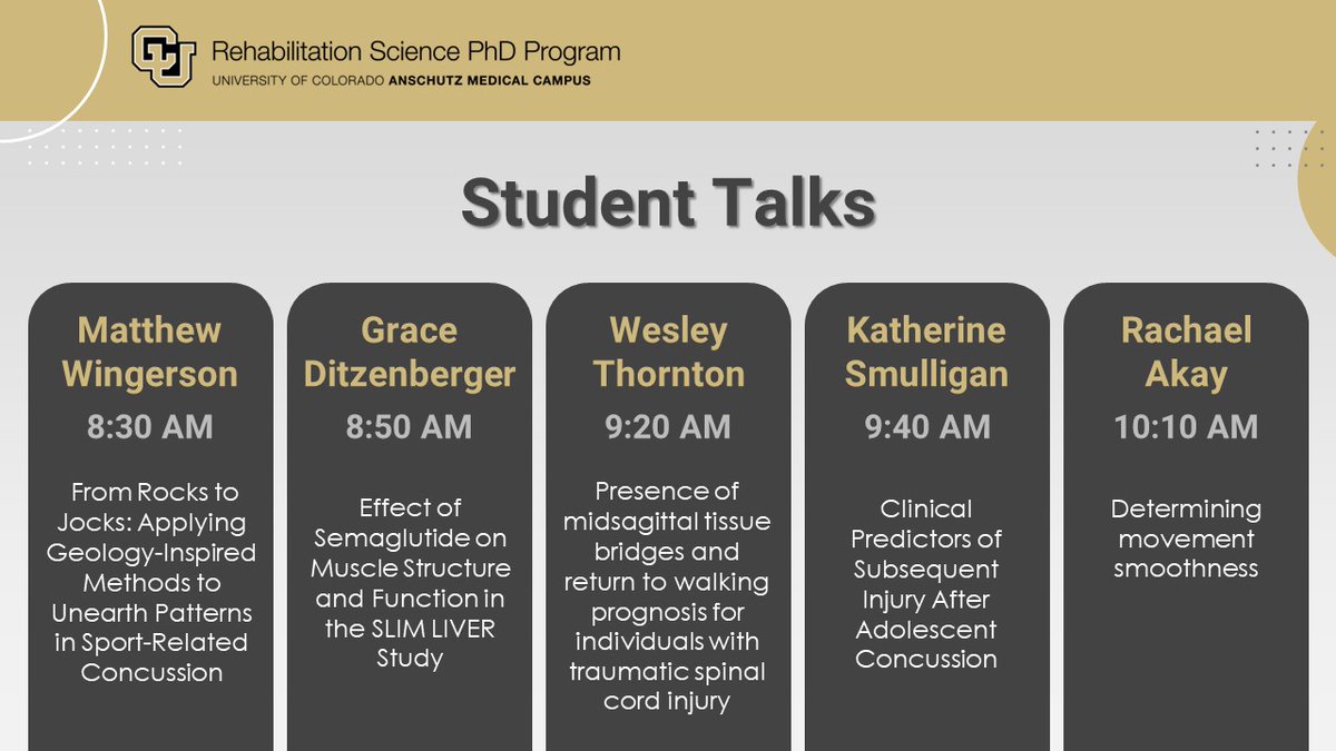 RESTORE Team (@restore_team) on Twitter photo We are looking forward to hearing from these students at the <a href="/CURehabSci/">CU Rehabilitation Science</a> Research Symposium next week! We are looking forward to hearing from these students at the <a href="/CURehabSci/">CU Rehabilitation Science</a> Research Symposium next week!