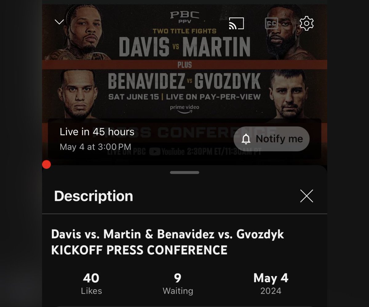 Gervonta Davis vs Frank Martin/ David Benavidez vs Oleksandr Gvozdyk KICK-OFF PRESS CONFERENCE Saturday at 12:00 PM PT/3:00 PM CT #Boxing #DavisMartin 🔥🔥🥊🥊🥊