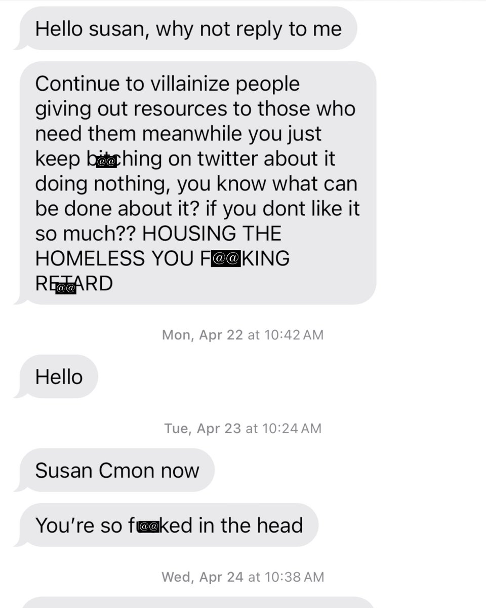 FYI - For all those saying they are compassionate (for the homeless) people sending messages like this and then complaining that I don’t respond.  

I will not be responding.
#LdnOnt