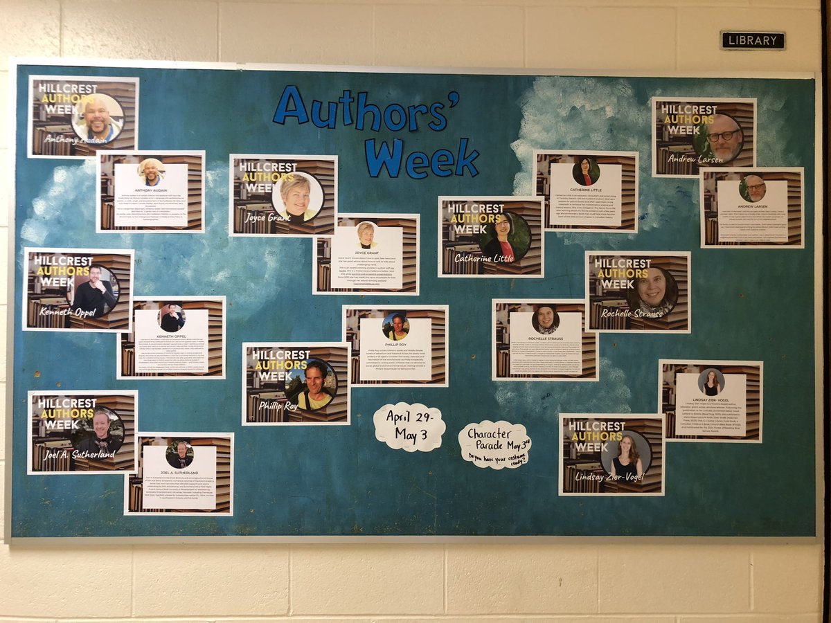 Thank you <a href="/HillcrestCS/">Hillcrest School</a> for including me in your author festival! This school is unique and amazing—it’s always a highlight to present there. Great staff &amp; students. See you next year!
<a href="/Corny76/">Douglas Cornell</a> <a href="/tdsb/">Toronto District School Board</a> <a href="/CANSCAIP/">CANSCAIP</a> <a href="/shelleylaskin/">Shelley Laskin 🇨🇦</a> <a href="/lindsayzv/">Lindsay Zier-Vogel</a> <a href="/rochellestrauss/">Rochelle Strauss (she/her)</a> <a href="/larsenesque/">Andrew Larsen</a> @kennethoppel