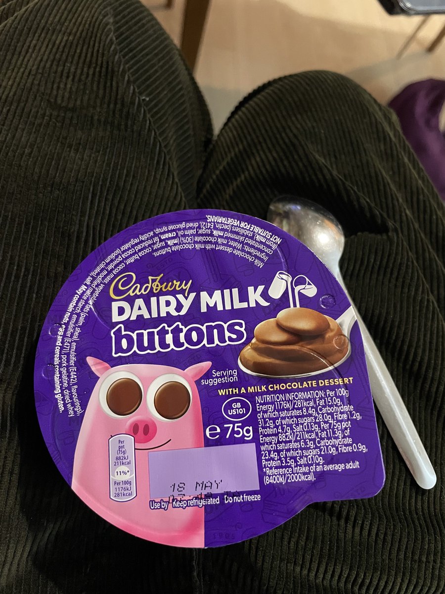 I am a mature, suave, and sophisticated intellectual. I also didn’t just notice my flies were undone before taking this photo of my dairy milk buttons dessert