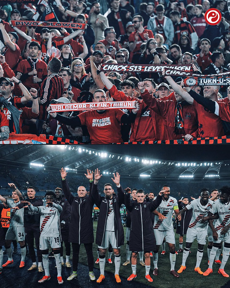 ◉ 47 games unbeaten 
◉ First European semi-final win in 36 years 
◉ First side to keep a clean sheet away at Roma this season 

Leverkusen are now just six games away from immortality. 🤯

#UEL