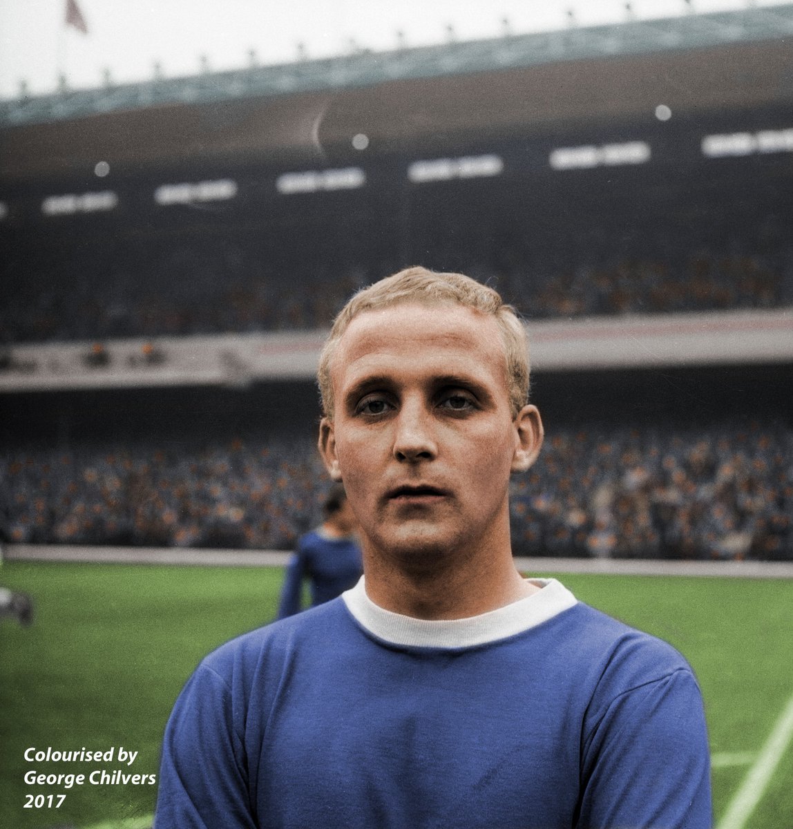 Alex Young #EvertonFC colourised by @Garswoodlatic