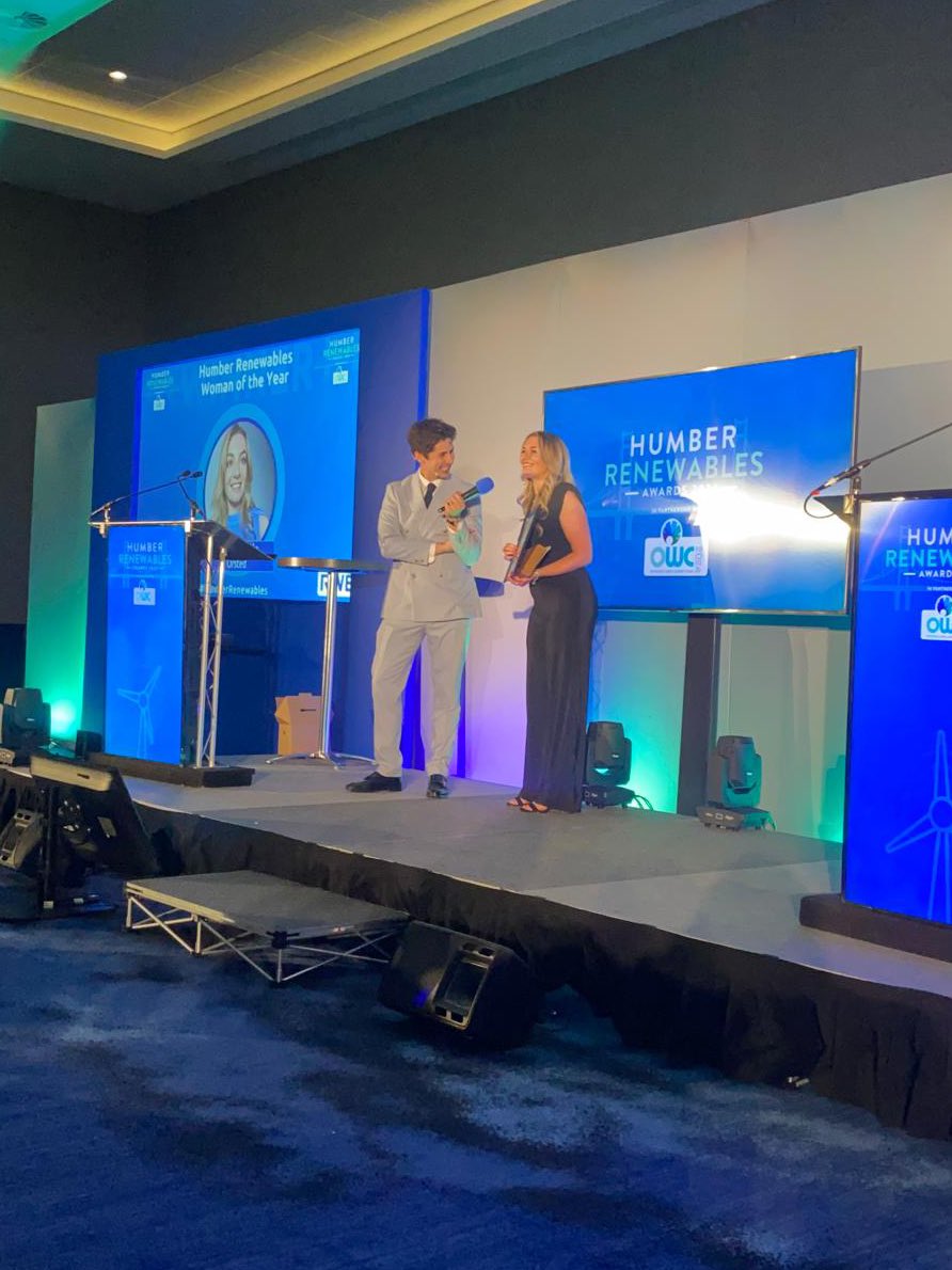 Huge congratulations to our Senior Stakeholder Advisor, Lauren Little 🏆 💬 ‘Working in this industry is ace. Look at the people we get to work with every day.’ #humberrenewables