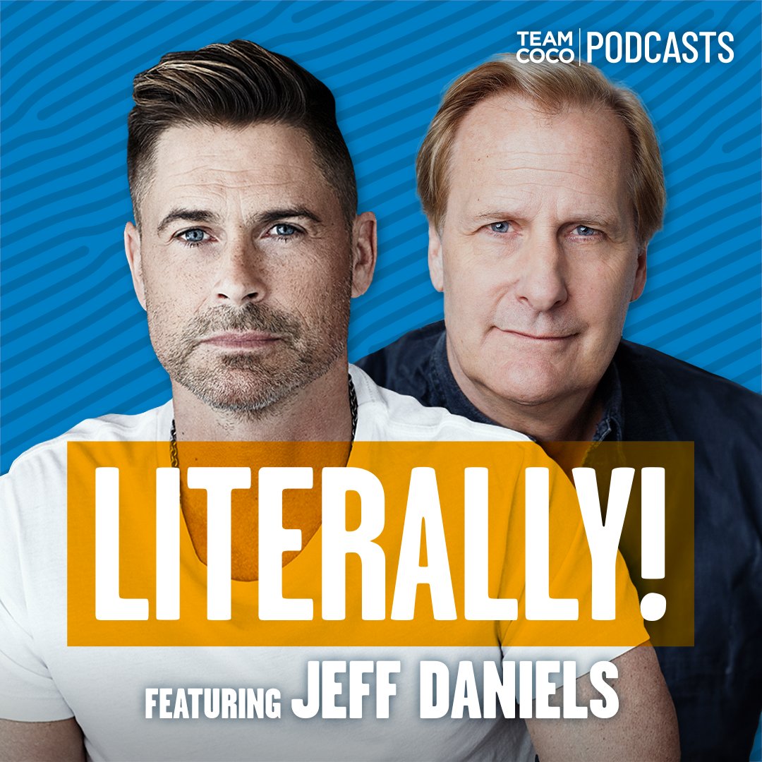 Today on #Literally Jeff Daniels joins @RobLowe to discuss how working with Jim Carrey on #DumbandDumber taught him fearlessness, his memories of the brilliant James Gandolfini, their experiences performing Aaron Sorkin dialogue, and much more. Listen: listen.teamcoco.com/jeffd