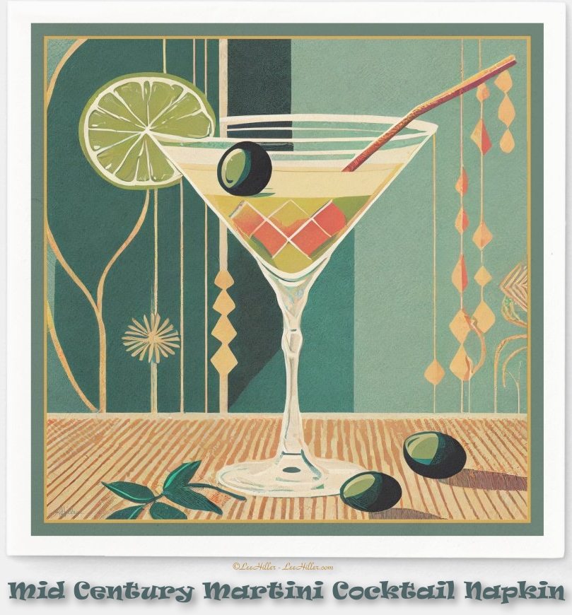 🍸🥃🫒🍸🫒🥃🍸 Cocktail Hour Mid Century Designs Cocktail Napkins bit.ly/MartiniMidCent… #napkin #napkins #midcentury #HappyHour #martini #Cocktails #cocktailhour #vodka #gin #gifts #giftideas #homedecor #homdecoration #barware #onlineshop #SmallBiz #SmallBusiness