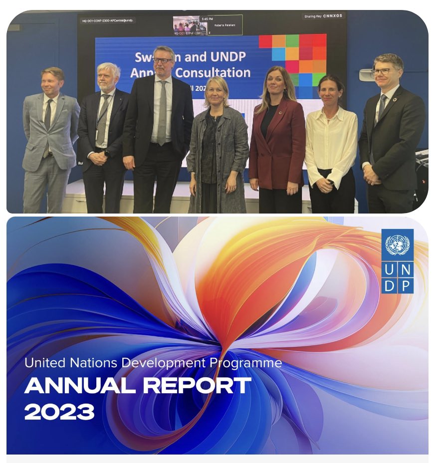Happy to co-facilitate the Annual Consultations with Sweden Partnerships are key for @UNDP’s work to strengthen democratic governance, crisis prevention and recovery, the digital transition & more. Thanks for strategic support! annualreport.undp.org #PartnersAtCore