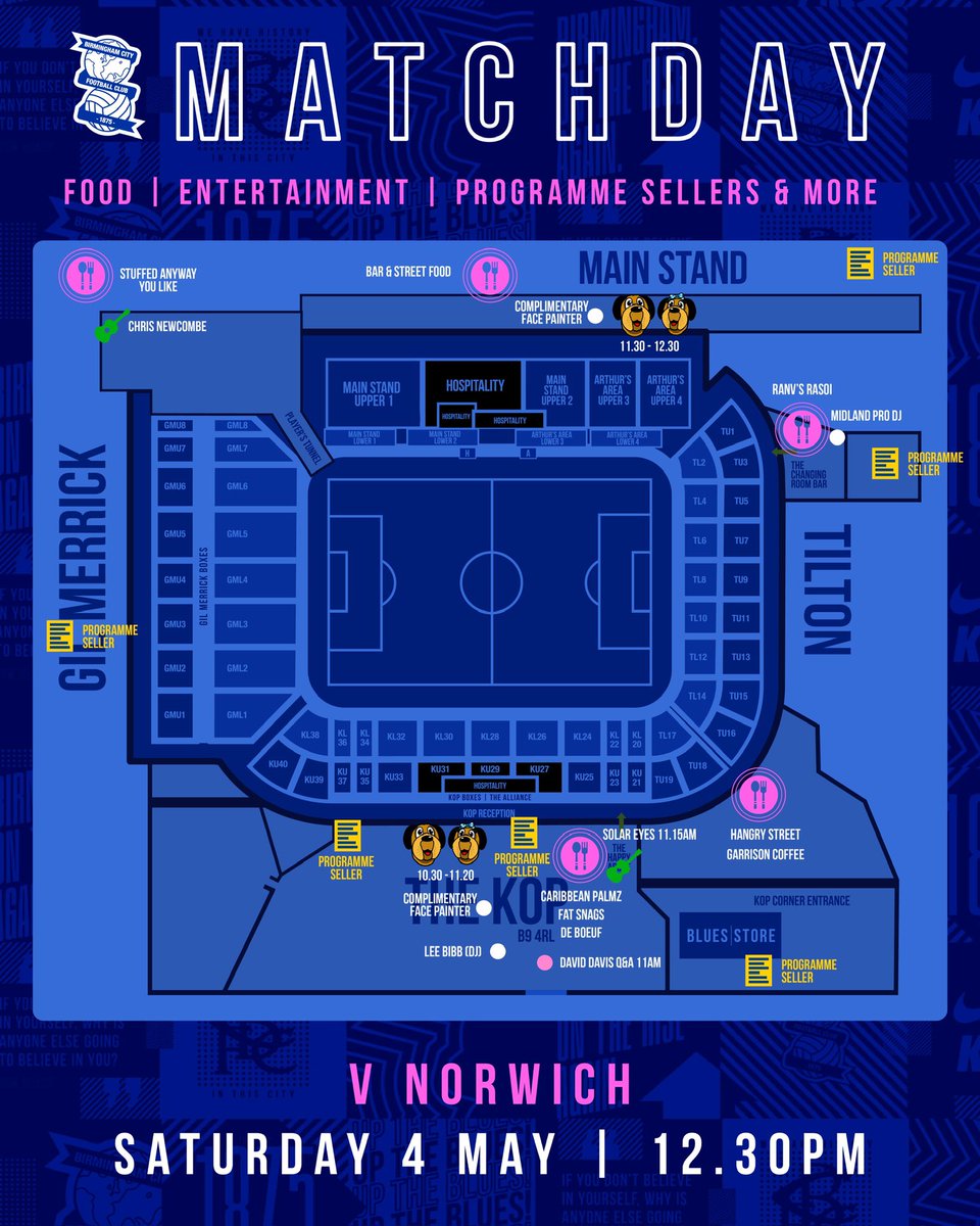 Our street food and pre-match activities map for the visit of @NorwichCityFC. 🗺️