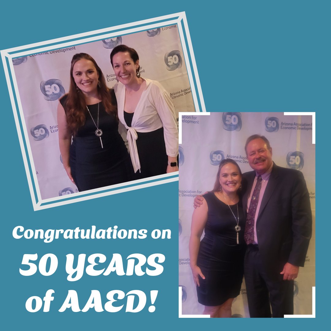 AZRegionalEDF's tweet image. Last week, @_AAED  celebrated 50 years of working for a strong economy in Arizona! We are proud members of #AAED and are looking forward to Arizona&apos;s bright future ahead!
#AzEconDev #AAEDSpringConference