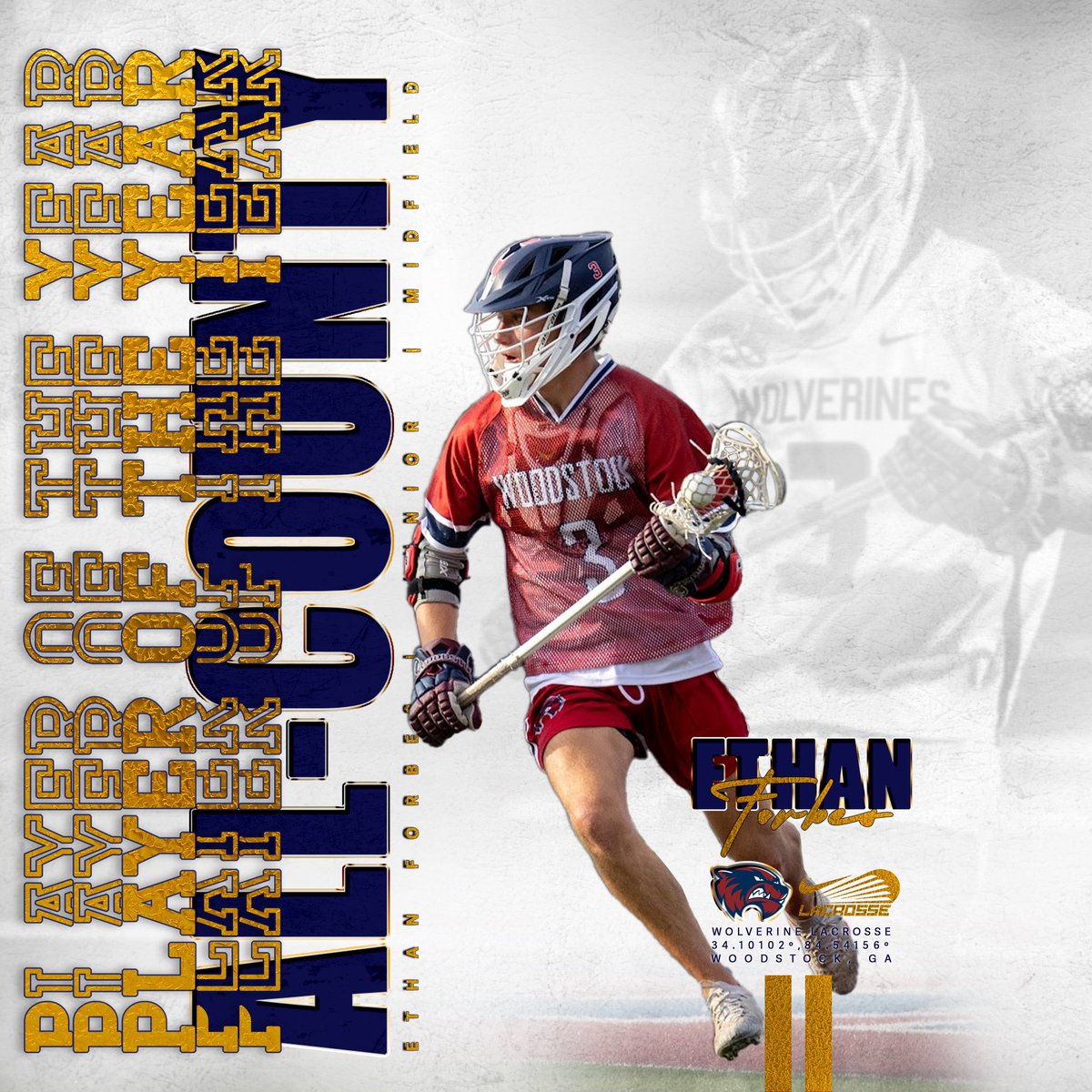🏆 𝓟𝓛𝓐𝓨𝓔𝓡 𝓞𝓕 𝓣𝓗𝓔 𝓨𝓔𝓐𝓡 🏆 Woodstock Men’s 🥍 would like to thank all the coaches across the county for coming together to name @ethansforbes as PoY. ☝️ Player in the county receives this award and is an exceptional accomplishment in excellence of the sport of 🥍!
