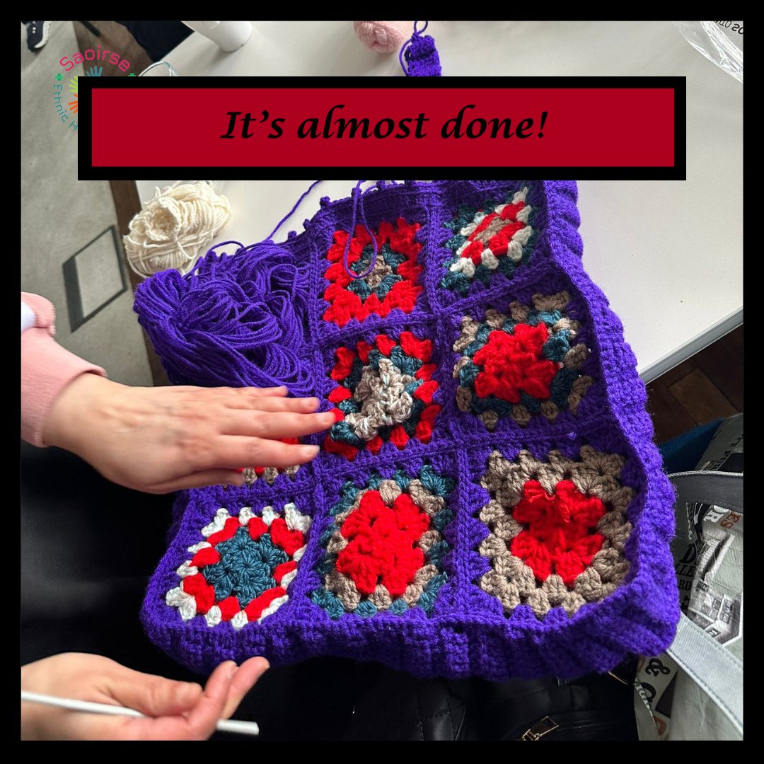 Almost there! This beautiful crochet bag is just waiting for its final touches. Stay tuned for bags like this on our website soon! 💼🧶 #CrochetBag #HandmadeWithLove #ComingSoon #saoirseehd #migrantwomen #corkbusiness #discoverireland #womeninbusiness #empoweringwomen