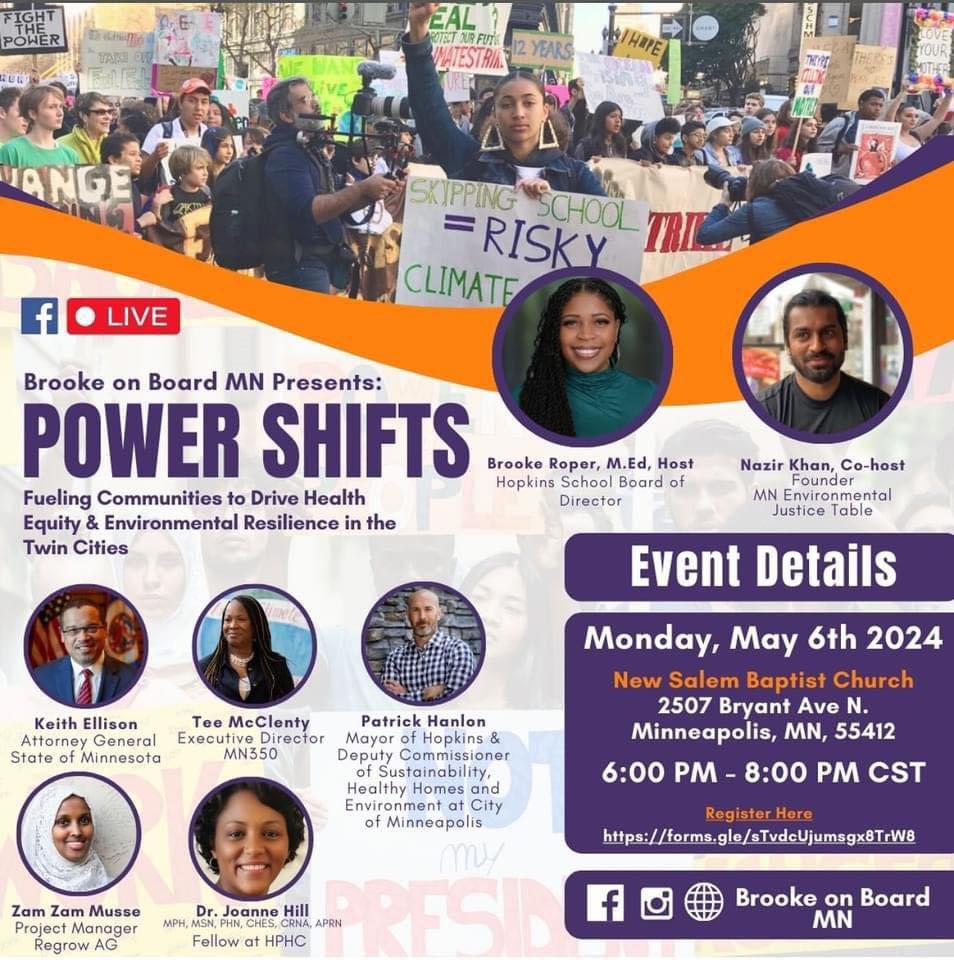 Join “POWER SHIFTS” 🔌 on Monday, May 6th, 2024, and explore the intersections of health 🏥 and environmental injustice 🏡💨 within the Twin Cities. To register, click 👉🏽 : lnkd.in/gHBzrxcx #Powershifts 🔌 #HealthEquity 🏥 #EnvironmentalResilience💪🏾 @DrLaPrincess