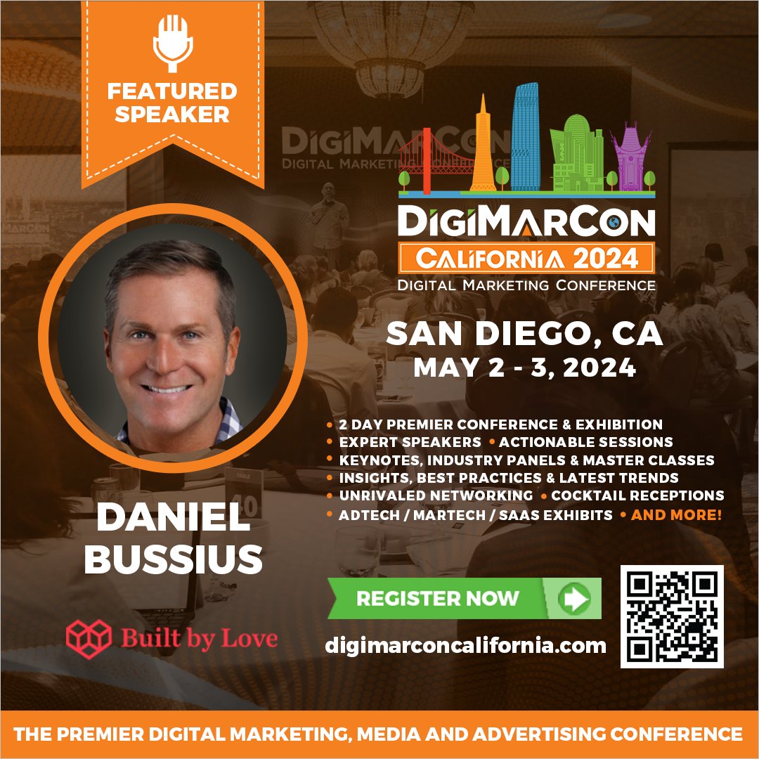 Daniel Bussius from #BuiltbyLoveAgency is currently discussing #digitalmarketing trends at #DigiMarConCalifornia 2024, offering valuable insights at the Marriott Marquis San Diego Marina Hotel! Tune in live now! digimarconcalifornia.com #MarketingEvent #DigiMarCon #SanDiego