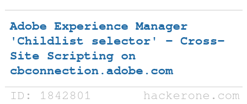 Adobe disclosed a bug submitted by @renzi25031469: hackerone.com/reports/1842801 #hackerone #bugbounty