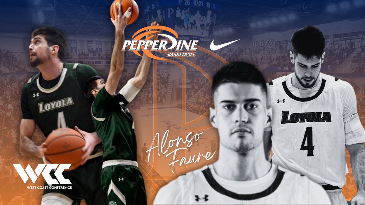 Alonso Faure (@alonsofaure - 2002, 6’10 Center 🇪🇸) graduated from @LoyolaMBB (@PatriotLeague) has transfered to @PeppBasketball (@WCCsports) 

Good luck in your next step👏🏼