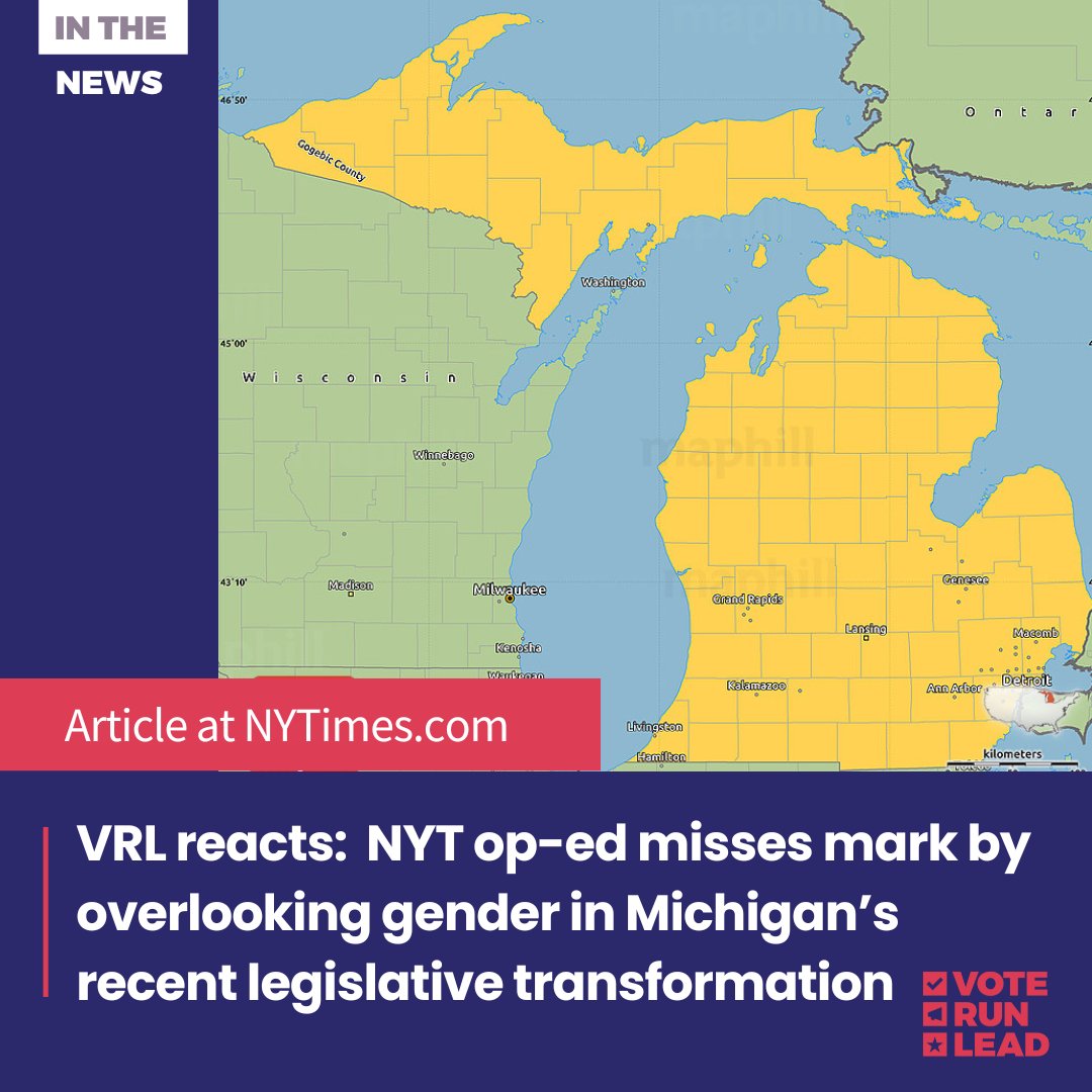 In @nytimes op-ed, author focuses on partisanship and totally omitted gender as a factor in Michigan’s recent political transformation. It's a significant oversight. Such limited “Dems vs. GOP” thinking won't get us to reflective democracy. Read our take: medium.com/@voterunlead