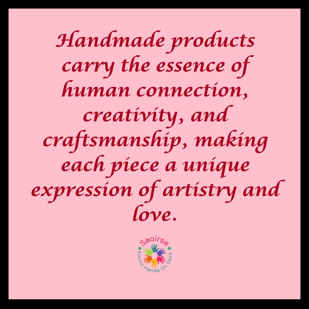 Each stitch, each brushstroke, each detail - handmade products are more than just items; they are expressions of human connection, creativity, and craftsmanship. Discover the beauty of handmade with us. 💖✨ #HandmadeTreasures #sustainableshopping  #saoirseehd #migrantwomen